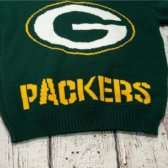Vintage 1980s Kids Boys Green Bay Packers NFL Football Sports Crewneck Sweater - Picture 3 of 4